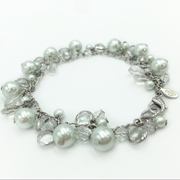 Premier Designs Jewelry - Premier Designs Bracelet Silver Gray Pearl Crystal